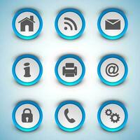 Web mail icons set can be used for websites, web applications. email applications or server Icons vector