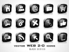 Web mail icons set can be used for websites, web applications. email applications or server Icons vector