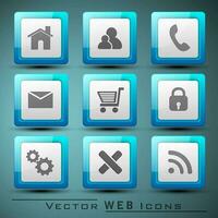 Web mail icons set can be used for websites, web applications. email applications or server Icons vector