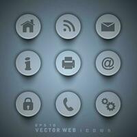 3D web 2.0 mail icons set can be used for websites, web applications. email applications or server Icons vector