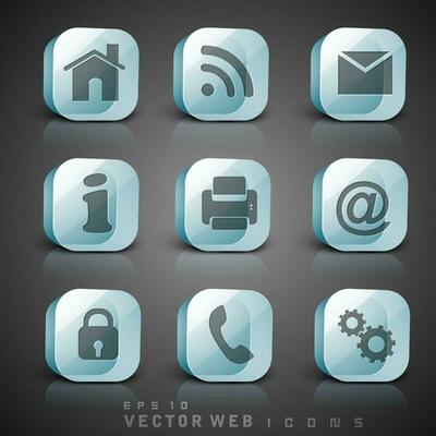 Web mail icons set can be used for websites, web applications. email applications or server Icons