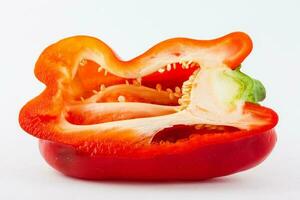 Bell pepper isolated in white background. Capsicum annuum photo