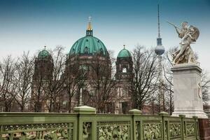 Parish and Collegiate Church or also called Berlin Cathedral in a cold end of winter day photo