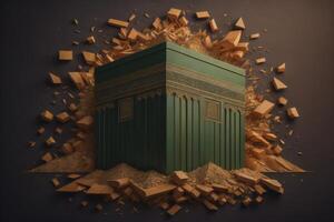 Illustration of islamic holy Kaaba. photo