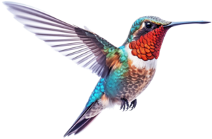 Hummingbird png with AI generated.