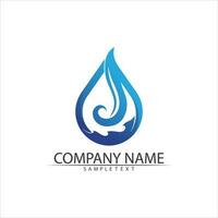 Water drop Logo Template vector