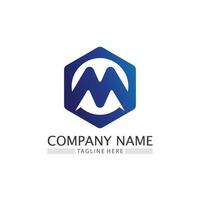 M Letter Logo Template vector