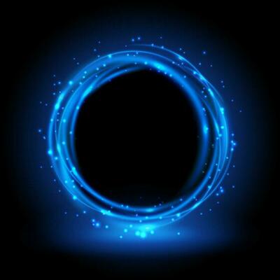 Round Blue Shiny Background, Vector Illustration