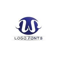 W Letter Logo Template vector