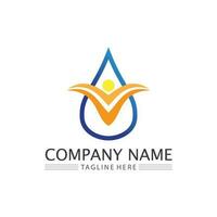 Water drop Logo Template vector