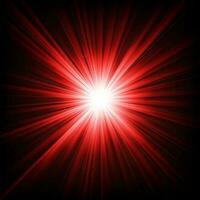 Red Light Shining From Darkness Vector Illustration