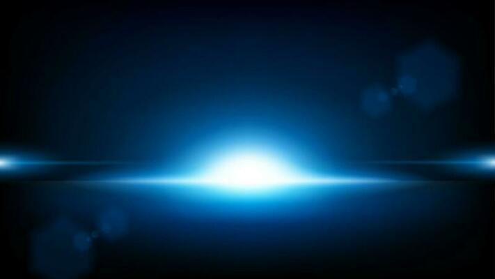 Blue Rays Rising Background, Vector Illustration