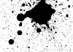 Black Splashes Hand Made Tracing From Sketch, Vector Illustration