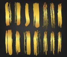 Artistic Golden Paint hand Made Tracing From Sketch, Vector Illustration