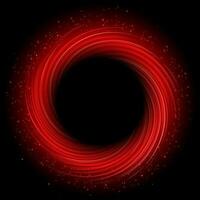 Abstract Red Swirl Round With Black Hole Vector Illustration