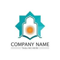 islamic icon and ramadhan logo design vector graphic sign