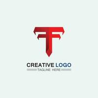 T letter, T logo vector font alphabet design and icon T