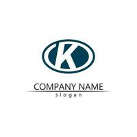 K logo design K letter font Concept Business logo vector and design initial company