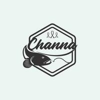 Channa Snakehead fish, Predator Fish, animal underwater design and illustration vector