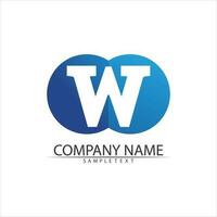 W Letter Logo Template vector