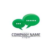 chat and message symbol vector logo design