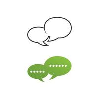 chat and message symbol vector logo design