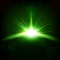 Green Rays Rising background, Vector Illustration