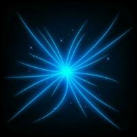 Abstract Blue Light Beam, Vector Illustration