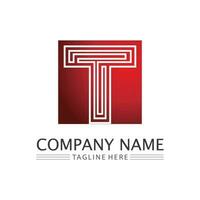 letter T logo image and font T design graphic  vector