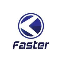 Faster Logo Template vector icon