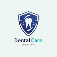 Ilustración de vector de plantilla de logotipo dental