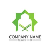 islamic icon and ramadhan logo design vector graphic sign