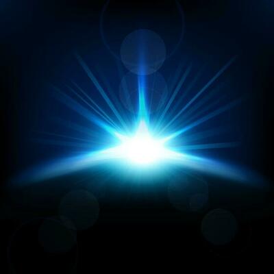 Blue Rays Rising background, Vector Illustration