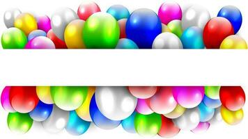 Balloons Floating With Text Space, Vector Illustration