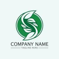 leaf logo design vector for nature symbol template editable,Green leaf logo ecology nature element vector icon.