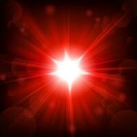 Red Shine with Lens Flare background, Vector Illustration