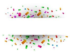 Confetti Scattered With Text Space, Vector Illustration