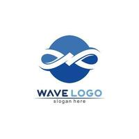 Water wave icon vector