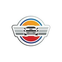 iconos de automóviles y automóviles con logotipo vectorial para camiones de viaje, autobuses y otros signos de vectores de transporte, ilustración de diseño