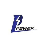 the power vector, flash ogo and thunderbolt and icon electricity illustration template design vector