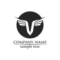 V letters business logo and symbols template vector