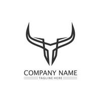 Bull logo and symbols vector template icons app