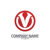 V letters business logo and symbols template vector