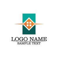 Real estate and home buildings logo icons template vector