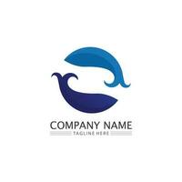 Fish logo template vector