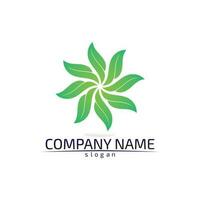 Tree leaf vector design eco friendly concept logo