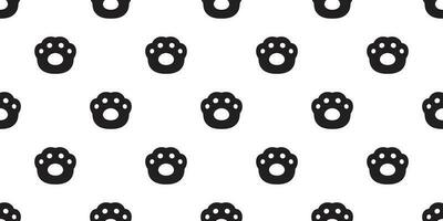 dog paw seamless pattern vector french bulldog cat footprint scarf isolated repeat wallpaper tile background