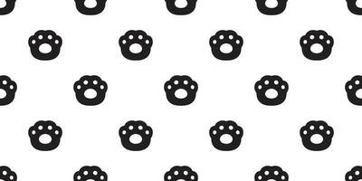 dog paw seamless pattern vector french bulldog cat footprint scarf isolated repeat wallpaper tile background