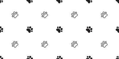 Dog Paw seamless pattern vector footprint puppy kitten tile background repeat wallpaper scarf isolated cartoon illustration