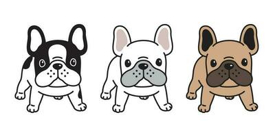 perro vector francés buldog icono dibujos animados personaje perrito raza logo ilustración